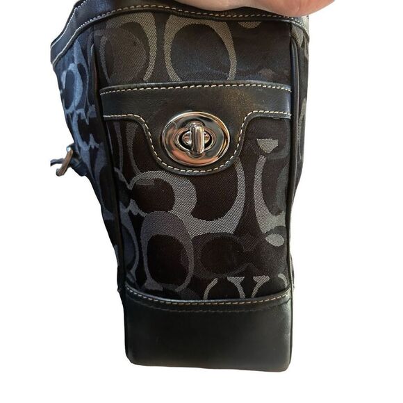 Coach Gallery Optic Signature Tote Bag Black & silver C print F0849-F13053 - Picture 3 of 7